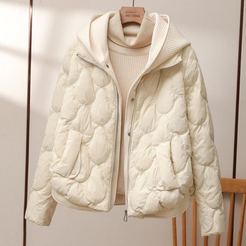 Street Style Puffer Coat - White