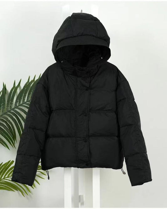 Long Puffer Coat - Black