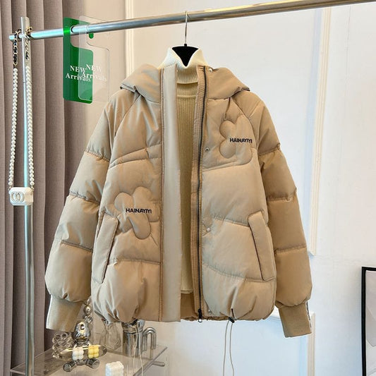 Trendy Hooded Puffer - Beige