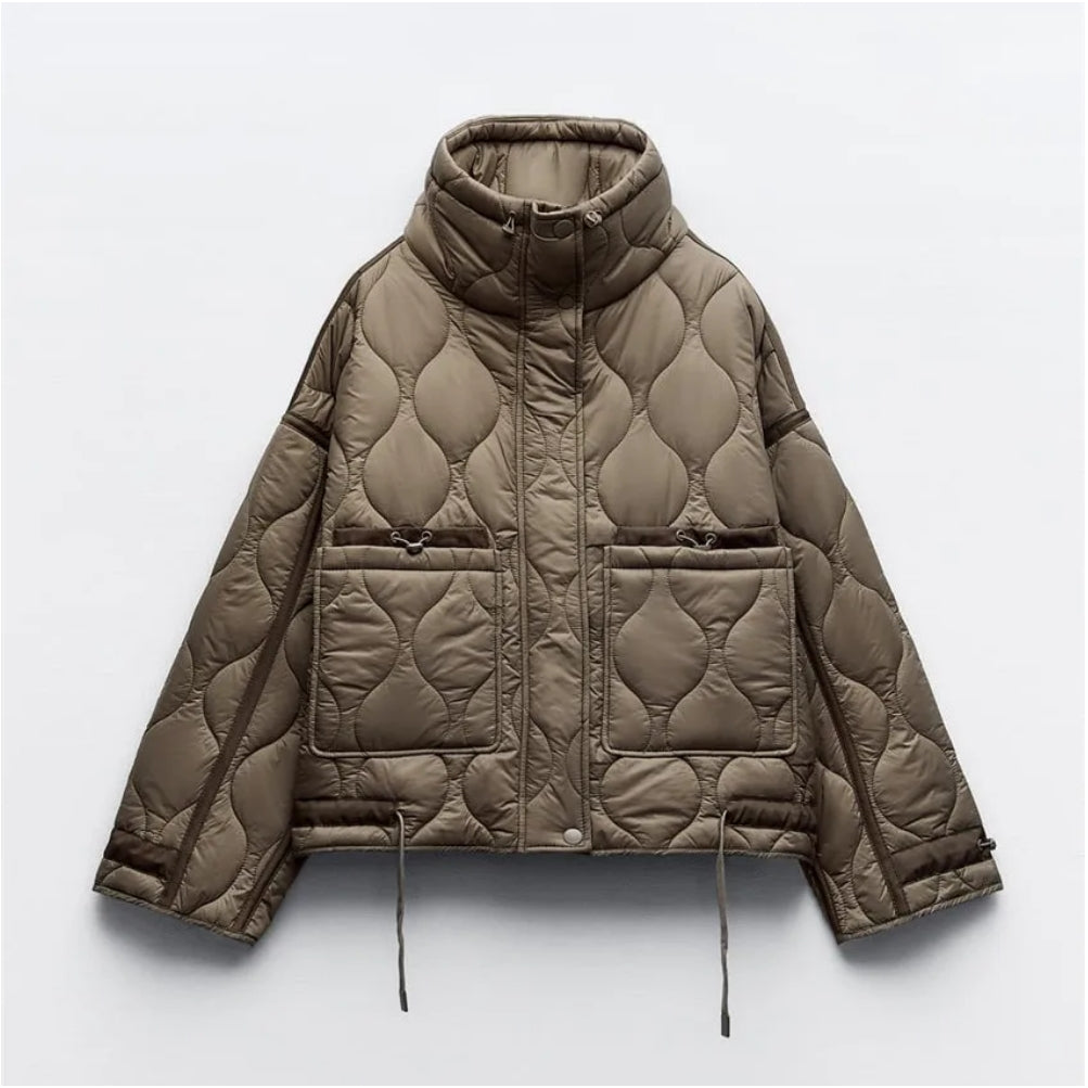 Quilted Jacket with Zipper Pockets