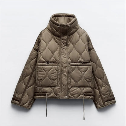 Quilted Jacket with Zipper Pockets